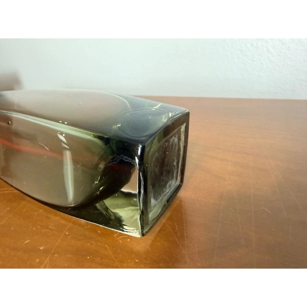 Smoked Glass Bud Vase Small Smoky Gray Art Glass Mid Century Modern‎ Tapered